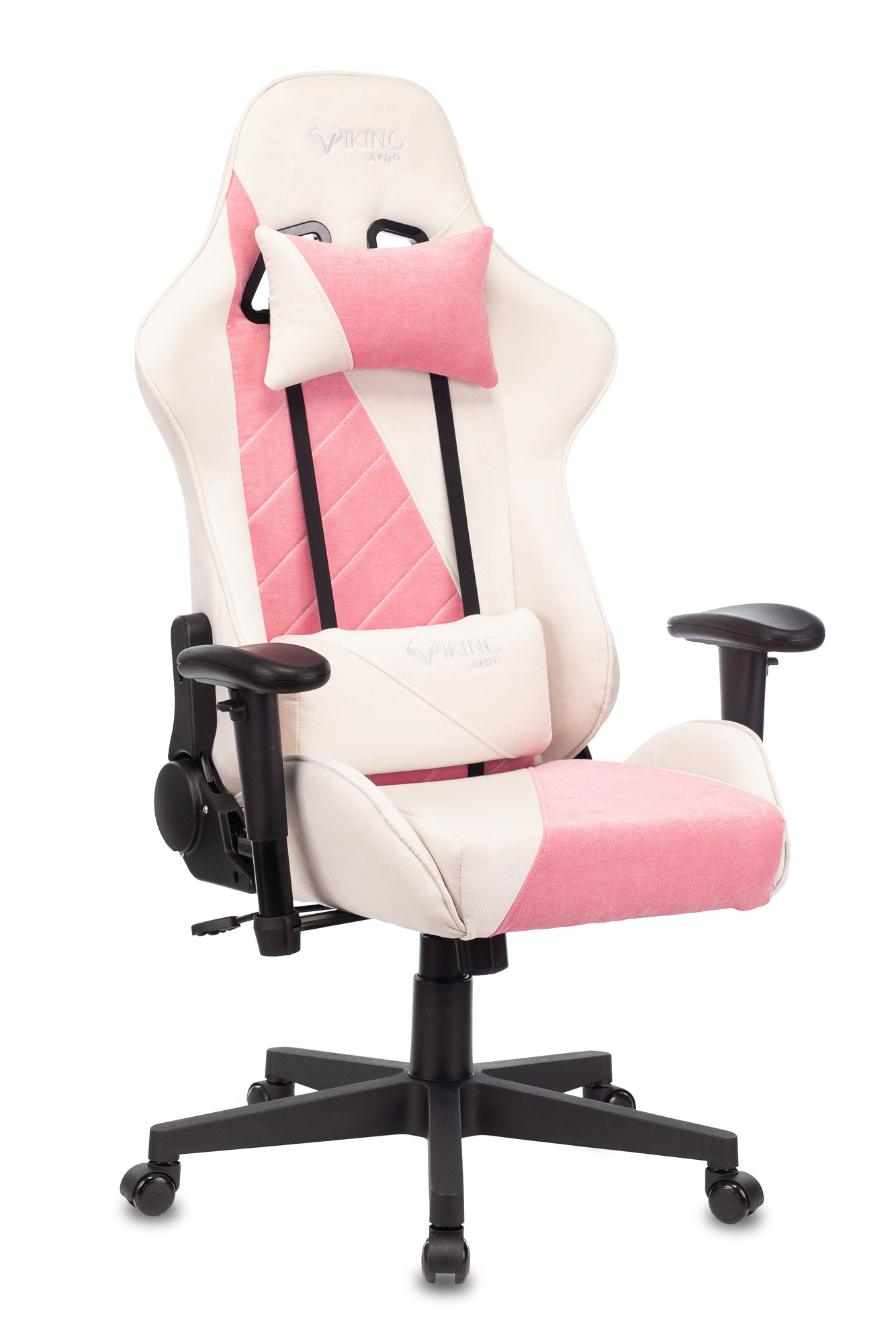 Кресло Бюрократ VIKING X Fabric белый, розовый